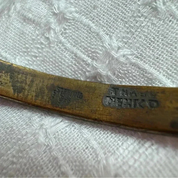 Taxco Mexico sterling silver bangle bracelet with design - Picture 6 of 7